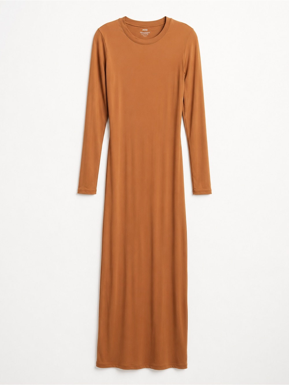 SKIMS Brown Long Sleeve Bodycon Maxi Dress Size L
